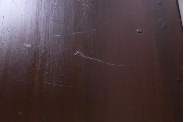 レトロ家具　昭和レトロ　ツートーンカラーが粋なワークデスク(平机、在宅ワーク、在宅用)