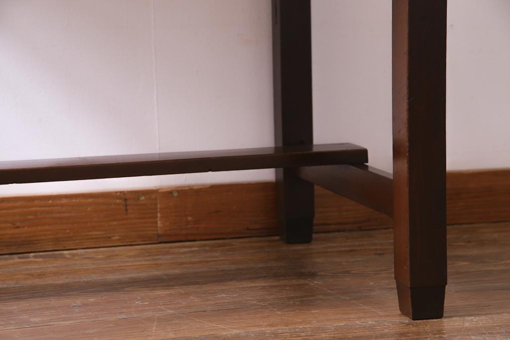 レトロ家具　昭和レトロ　ツートーンカラーが粋なワークデスク(平机、在宅ワーク、在宅用)