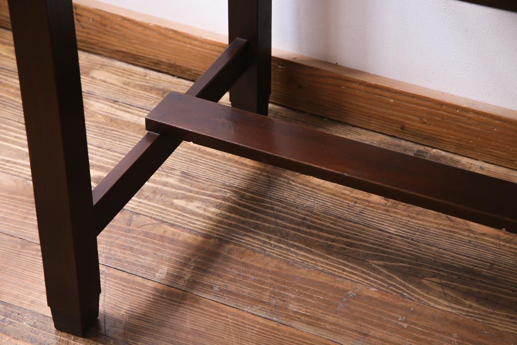 レトロ家具　昭和レトロ　ツートーンカラーが粋なワークデスク(平机、在宅ワーク、在宅用)