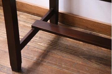 レトロ家具　昭和レトロ　ツートーンカラーが粋なワークデスク(平机、在宅ワーク、在宅用)