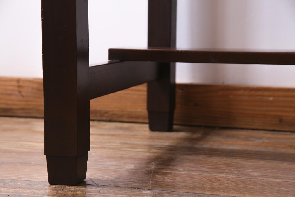 レトロ家具　昭和レトロ　ツートーンカラーが粋なワークデスク(平机、在宅ワーク、在宅用)