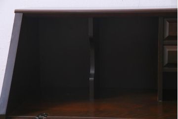 中古　北海道民芸家具　和室でも活躍する座ビューロー(ライティングビューロー、机、在宅ワーク、在宅用デスク)
