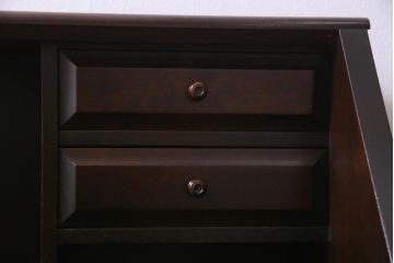 中古　北海道民芸家具　和室でも活躍する座ビューロー(ライティングビューロー、机、在宅ワーク、在宅用デスク)