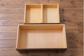 中古　北海道民芸家具　和室でも活躍する座ビューロー(ライティングビューロー、机、在宅ワーク、在宅用デスク)