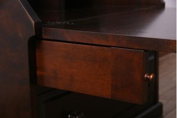 中古　北海道民芸家具　和室でも活躍する座ビューロー(ライティングビューロー、机、在宅ワーク、在宅用デスク)