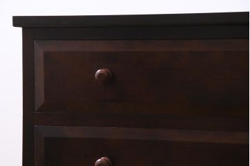 リメイク家具　ビンテージ　松本民芸家具　品良く仕上げてくれるローチェスト(引き出し、和タンス)(2)