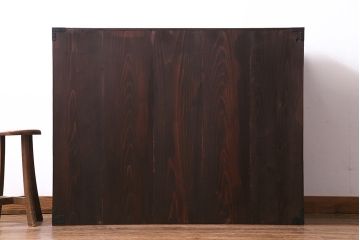 アンティーク家具　和製アンティーク　前面ケヤキ材　縁起の良い金具が魅力的な仙台箪笥(野郎箪笥、衣装箪笥、和タンス)