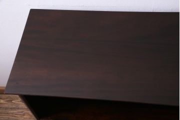 和製ビンテージ　松本民芸家具　M.C型　角手が目を引く和モダンの茶棚(飾棚、茶箪笥、茶タンス)