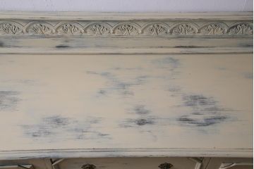 ペイント家具　イギリスアンティーク　シャビーなペイントが味わい添えるサイドボード(収納棚、引き出し)