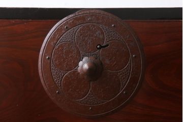 アンティーク家具　極上品　古民具・骨董　明治大正期　前面欅材　アンティーク最上箪笥(衣装箪笥)