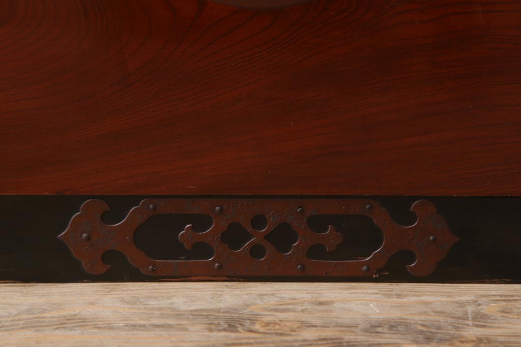 アンティーク家具　極上品　古民具・骨董　明治大正期　前面欅材　アンティーク最上箪笥(衣装箪笥)