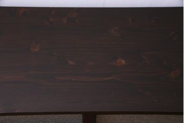 アンティーク家具　昭和初期　前面ケヤキ材　鉄脚リメイク　シンプルな引手が上品なリビングボード(戸棚)