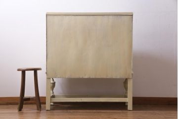 イギリスアンティーク　ペイント家具　優しげで柔らかな雰囲気が魅力的なライティングビューロー(机、在宅ワーク、在宅用デスク、引き出し)