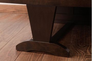 レトロ家具　昭和レトロ　シンプルで直線的なデザインの片袖デスク(文机、在宅ワーク、在宅用座机)