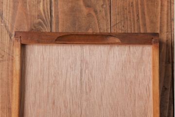 レトロ家具　昭和レトロ　シンプルで直線的なデザインの片袖デスク(文机、在宅ワーク、在宅用座机)