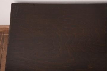 レトロ家具　昭和レトロ　シンプルで直線的なデザインの片袖デスク(文机、在宅ワーク、在宅用座机)