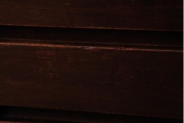 レトロ家具　昭和レトロ　シンプルで直線的なデザインの片袖デスク(文机、在宅ワーク、在宅用座机)