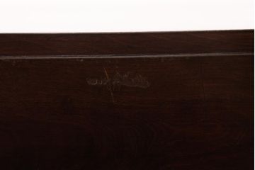 レトロ家具　昭和レトロ　シンプルで直線的なデザインの片袖デスク(文机、在宅ワーク、在宅用座机)