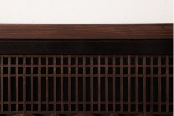ラフジュ工房オリジナル　欄間リメイク　片面ガラス 角麻の葉文様　風情あふれる組子が美しい壁付け照明(ウォールランプ)