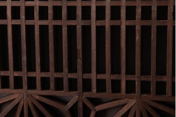 ラフジュ工房オリジナル　欄間リメイク　片面ガラス 角麻の葉文様　風情あふれる組子が美しい壁付け照明(ウォールランプ)