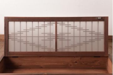 ラフジュ工房オリジナル　欄間リメイク　片面ガラス　素朴な木の風合いが温かみのある壁付け照明(ウォールランプ)