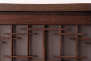 ラフジュ工房オリジナル　欄間リメイク　片面ガラス　素朴な木の風合いが温かみのある壁付け照明(ウォールランプ)(1)