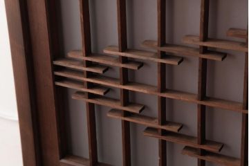 ラフジュ工房オリジナル　欄間リメイク　片面ガラス　素朴な木の風合いが温かみのある壁付け照明(ウォールランプ)(1)