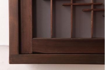 ラフジュ工房オリジナル　欄間リメイク　片面ガラス　素朴な木の風合いが温かみのある壁付け照明(ウォールランプ)(1)