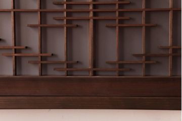 ラフジュ工房オリジナル　欄間リメイク　片面ガラス　素朴な木の風合いが温かみのある壁付け照明(ウォールランプ)(1)