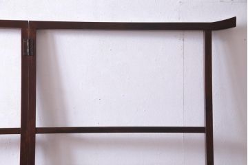 アンティーク雑貨　和製アンティーク　特大　味わい深い木肌が魅力的な二つ折り衣桁(ハンガーラック、着物掛け)