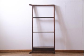 アンティーク雑貨　和製アンティーク　特大　味わい深い木肌が魅力的な二つ折り衣桁(ハンガーラック、着物掛け)