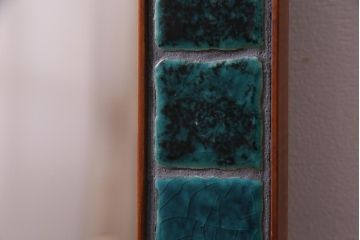 アンティーク雑貨　北欧ビンテージ　タイルがおしゃれなウォールミラー(鏡、Lloyd's Antiques)