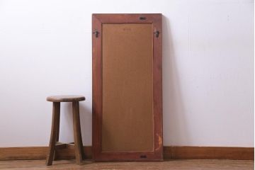 アンティーク雑貨　北欧ビンテージ　タイルがおしゃれなウォールミラー(鏡、Lloyd's Antiques)