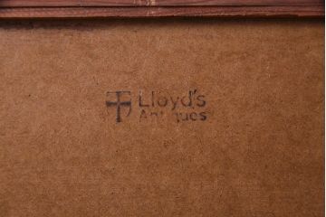 アンティーク雑貨　北欧ビンテージ　タイルがおしゃれなウォールミラー(鏡、Lloyd's Antiques)