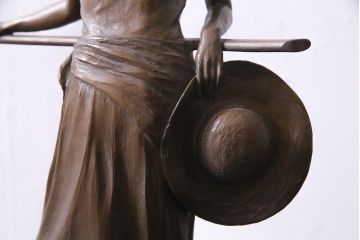 アンティーク雑貨　大道寺光弘　作品名「藍色の風」　ブロンズ像