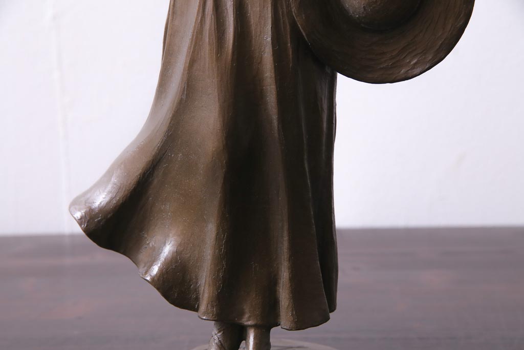 大道寺光弘作　ブロンズ像　藍色の風 大道寺光弘 『藍色の風』 ｜骨董品買取 緑和堂