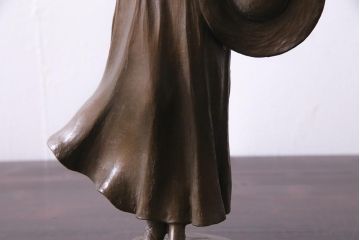 アンティーク雑貨　大道寺光弘　作品名「藍色の風」　ブロンズ像