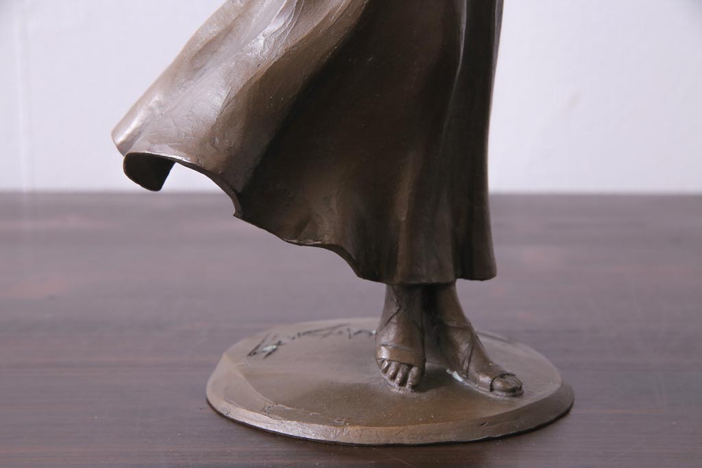 大道寺光弘作　ブロンズ像　藍色の風 大道寺光弘 『藍色の風』 ｜骨董品買取 緑和堂