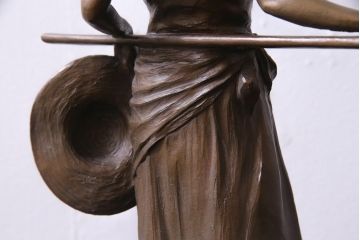 アンティーク雑貨　大道寺光弘　作品名「藍色の風」　ブロンズ像