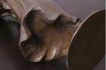 アンティーク雑貨　大道寺光弘　作品名「藍色の風」　ブロンズ像