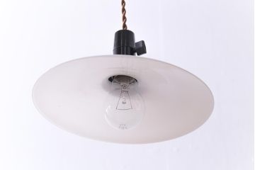 戦前　和製アンティーク　レトロな佇まいが趣きあふれる平笠ペンダントライト(天井照明、吊り下げ照明)