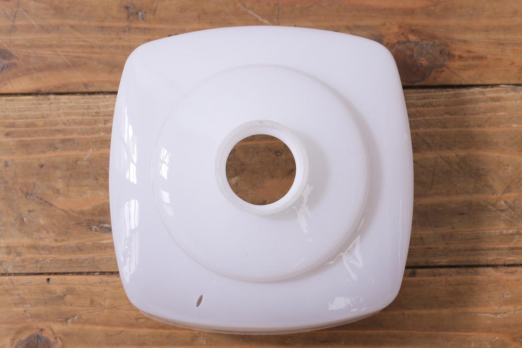 和製アンティーク　切子　四角いフォルムがレトロな雰囲気醸し出すペンダントライト(天井照明、吊り下げ照明)