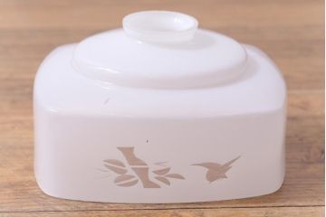 和製アンティーク　切子　四角いフォルムがレトロな雰囲気醸し出すペンダントライト(天井照明、吊り下げ照明)