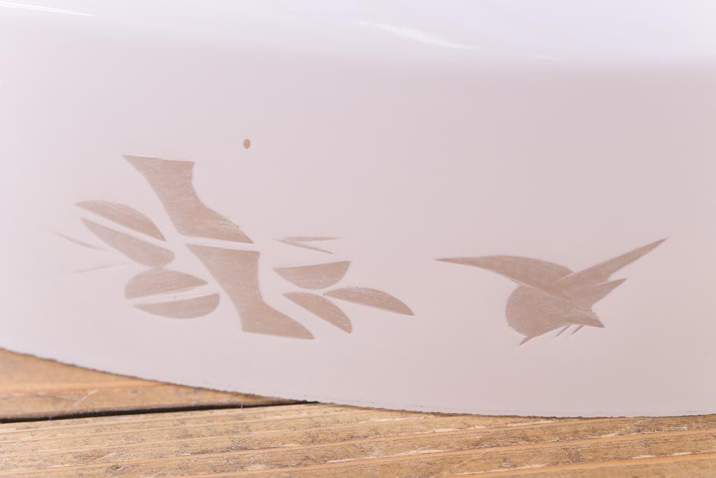 和製アンティーク　切子　四角いフォルムがレトロな雰囲気醸し出すペンダントライト(天井照明、吊り下げ照明)