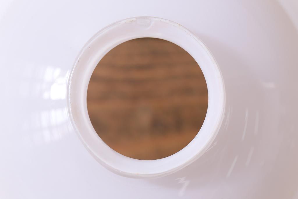 昭和初期　つるりとしたフォルムと質感が魅力のペンダントライト(天井照明、電笠)