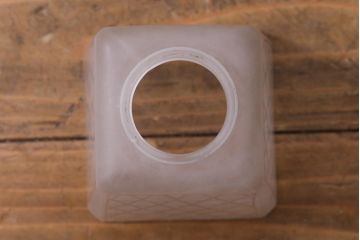 和製アンティーク　籠目紋様が素敵なすりガラスシェードのペンダントライト(天井照明、吊り下げ照明)