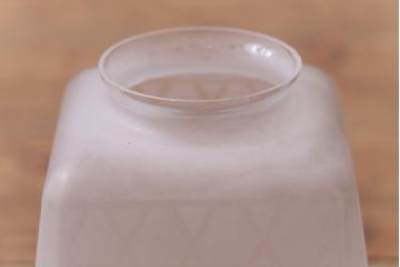 和製アンティーク　籠目紋様が素敵なすりガラスシェードのペンダントライト(天井照明、吊り下げ照明)