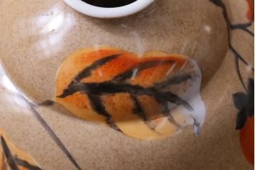 オールドノリタケ(則武、日本陶器)　味わいのある柿の図の電灯笠(シェード、ペンダントライト、吊り下げ照明)(2)