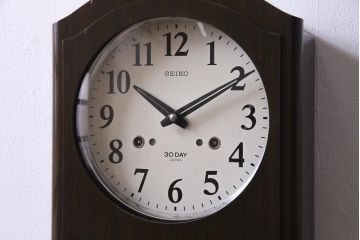 アンティーク雑貨　昭和レトロ　SEIKO(セイコー)　30DAY　ゼンマイ式　大正ロマンな空間に合う振り子時計(柱時計、掛け時計)