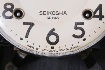 アンティーク雑貨　昭和期　SEIKOSHA(精工舎、セイコー)　14DAY　クラシックなゼンマイ式掛け時計(振り子時計、柱時計)